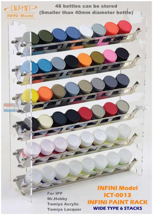 Infini Model Model Paint Stand Wide Type, 6 Stacks CT0013